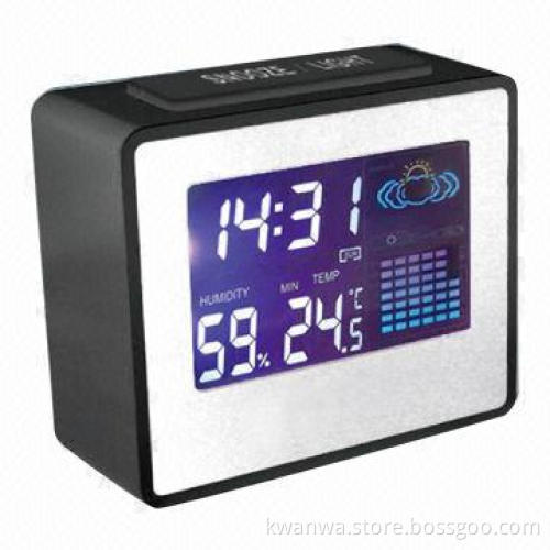 2013 plastic clock with temperature and humidity display